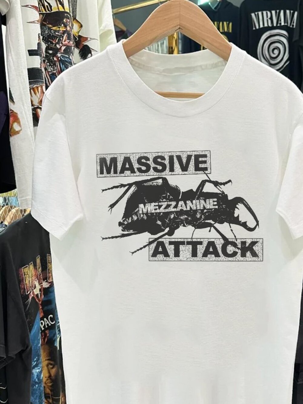 Massive Attack Heavyweight White Tshirt